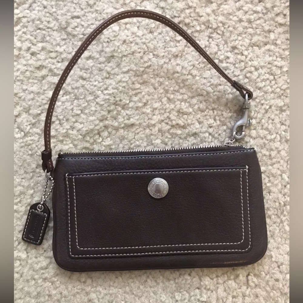 Coach Chelsea brown wristlet Y2K